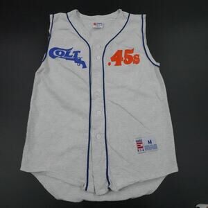 Vintage Houston Astros Colt .45s Baseball Jersey Mens Medium Gray MLB‎ Baseball